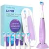 FUMEIKANG Kids Electric Toothbrushes Sonic Rechargeable Tooth Brush Gifts for Boys and Girls Smart Timer Power Toothbrush - 3 4 5 6 7 8 9 10 11 12 (Purple) view 1