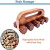 Boscaiola24 Wooden Acupressure Back Massager Back Pain Relief Massager Multi Purpose Body Massager with 10 Massage Roller view 2