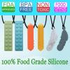 Chewy Necklace Sensory, Chew Necklaces for Sensory Kids with ADHD, SPD, Autism, Silicone Chew Toys for Adult Reduce Chewing Anxiety Fidget view 2