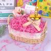 Caleihd Crinkle Cut Paper Shred Packing Grass Cushion Paper Streamer for Christmas Wedding Birthday Bridesmaid Engagement Craft Gift Boxes Bags Basket Filler Decoration 4.5oz Pink view 4
