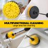 Holikme 9Pack Drill Brush All Purpose Drill Brush with Extend Attachment for Bathroom Surfaces, Grout, Floor, Tub, Shower, Tile, Kitchen and CarCorner,Masonry BrushesYellow view 2