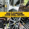 Holikme 9Pack Drill Brush All Purpose Drill Brush with Extend Attachment for Bathroom Surfaces, Grout, Floor, Tub, Shower, Tile, Kitchen and CarCorner,Masonry BrushesYellow view 3