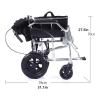 Safety Wheelchair Folding Wheelchairs Aluminum Transport Chair Adjustable Pedal Wheelchair Care Wheelchairs Hand Push Transport Wheelchairs Easy to Carry view 3