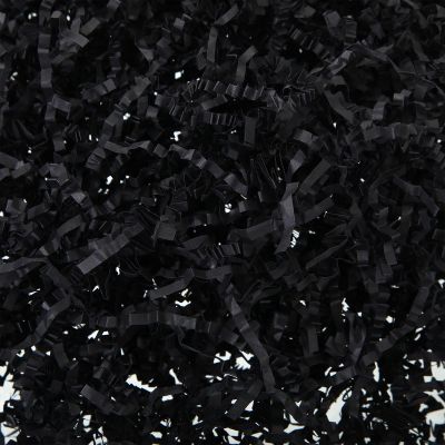 Fulmoon 1 Bag 3 lb/1.35 kg Shredded Paper for Gift Box Crinkle Cut Glitter Shredded Filler Shiny Paper Filler for Gift Wrapping Basket Filling Birthday Wedding Christmas(Black)