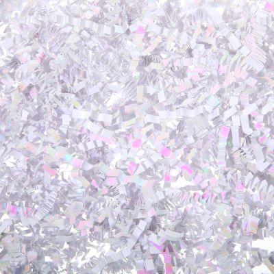 Fulmoon 1 Bag 3 lb/1.35 kg Shredded Paper for Gift Box Crinkle Cut Glitter Shredded Filler Shiny Paper Filler for Gift Wrapping Basket Filling Birthday Wedding Christmas(Dazzling White)