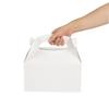 Bio Tek 9.5 x 5 x 5 Inch Gable Boxes For Party Favors, 100 Attractive Gift Boxes - With Built-In Handle, Greaseproof, White Paper Barn Boxes, For Special Events Or Parties view 4