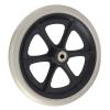 1PC of 8 Inch Rubber Wheel Replacement Wheelchair, 8-Inch Rollator Wheels for Adults, and Elderly,Front Wheels Rollator Walker Anti Slip Rollers Wheels with Ball Bearing Grey view 1
