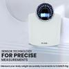 EILISON Highly Advance 2-in-1 Digital & Analog Weighing Scale for Body Weight-400lbs, 4 High Precison GX Sensor Accurate, Thick Tempered Glass, Extra Large Display (White) view 2