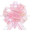 MECCANIXITY 5pcs 4 Inch Organza Large Pull Bow Metallic Gift Wrapping Bows Ribbon Chiffon Yarn Light Pink for Wedding Baskets Presents Christmas Valentine's Day view 1