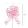 MECCANIXITY 5pcs 4 Inch Organza Large Pull Bow Metallic Gift Wrapping Bows Ribbon Chiffon Yarn Light Pink for Wedding Baskets Presents Christmas Valentine's Day view 2