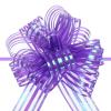 MECCANIXITY 15pcs 4 Inch Organza Large Pull Bow Metallic Gift Wrapping Bows Ribbon Chiffon Yarn Purple for Wedding Baskets Presents Christmas Valentine's Day view 1