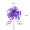 MECCANIXITY 15pcs 4 Inch Organza Large Pull Bow Metallic Gift Wrapping Bows Ribbon Chiffon Yarn Purple for Wedding Baskets Presents Christmas Valentine's Day view 2