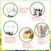 meekoo 50 Sets Pink Cow Cup with Flat Lids and Straws 12 oz Pink Plastic Clear Drink Disposable Cups with Lids for Cow Themed Parties Summer Picnic Print Birthday Baby Shower view 3