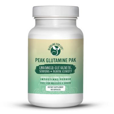 Peak Glutamine PAK 180 Capsules L Glutamine with pyridoxal Alpha-ketoglutarate to efficiently Recycle L-glutamine for Optimal Gut Health Benefit