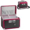 GODLONSEN Medicine Lock Box for Safe Medication - 11.2 x 7.6 x 7.6 Inches - Lockable Storage Box for Drugs, First Aid Kit Empty, Lock Boxes with Key for Home/Outdoor (Black & Red/Medium) view 1