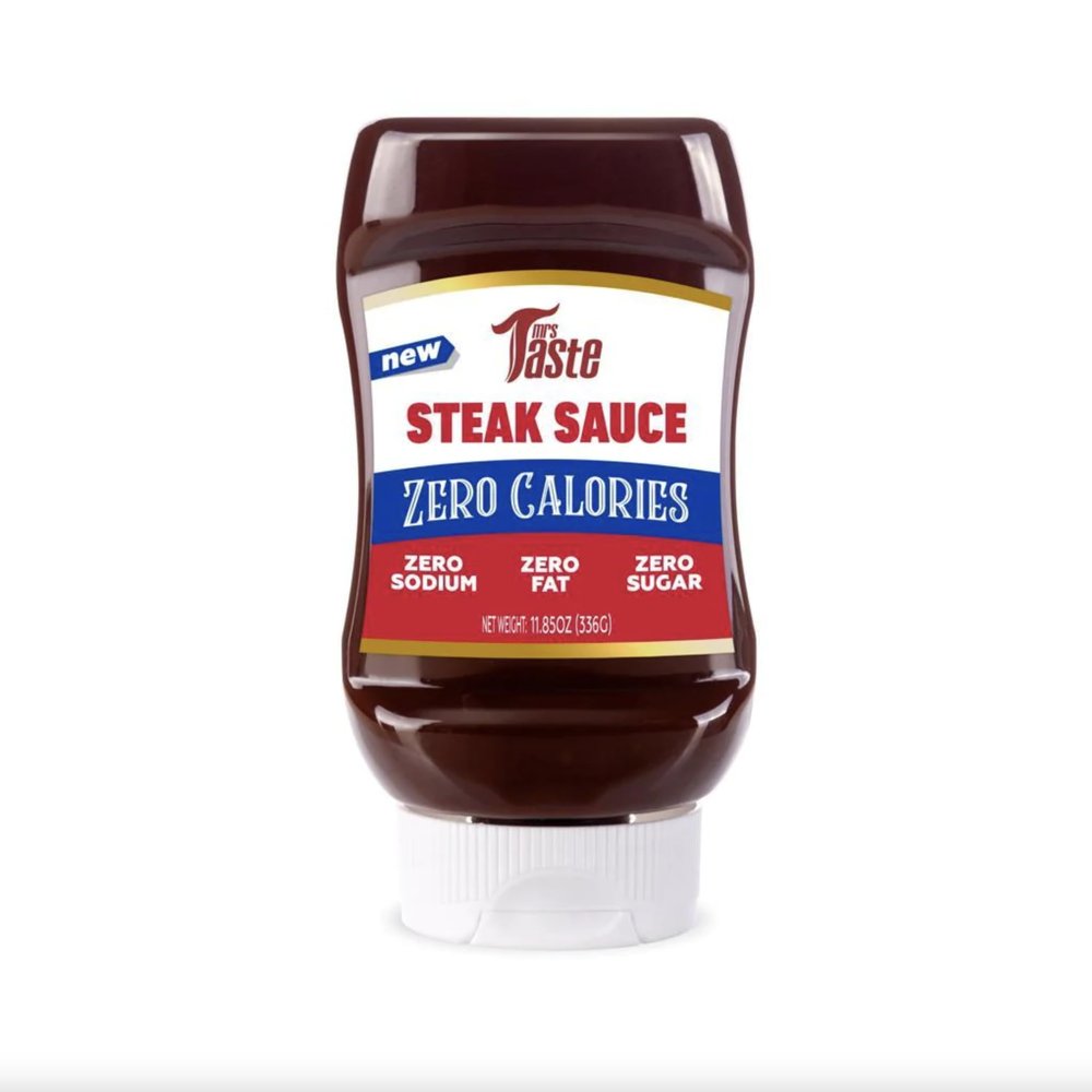 Mrs Taste Sugar Free Steak Sauce, Zero Calories, Zero Sodium, Zero Sugar, High Fiber, Keto Friendly, Paleo Friendly, Condiments and Sauces (11.85oz, Steak Sauce)