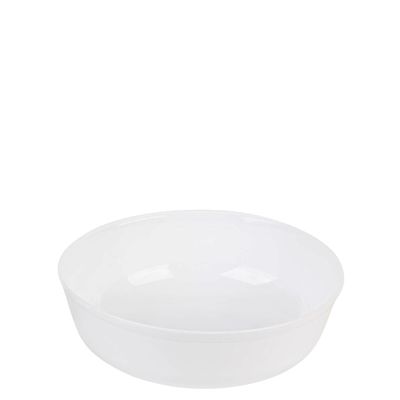 EcoQuality 16 oz White Plastic Round Bowls - Disposable Plastic Soup Bowls, Heavy Duty Plastic Salad Bowls, Dessert Bowl for Baby Showers, Weddings, Birthday Party (120)