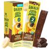 SOLELY - Organic Banana Chocolate Drizzled Fruit Jerky - 12 Individually Wrapped Strips - Fruit Leather Made from Dried Fruit - Healthy Snacks for Adults & Kids - Vegan, Non GMO - 0.8oz (23g) view 1