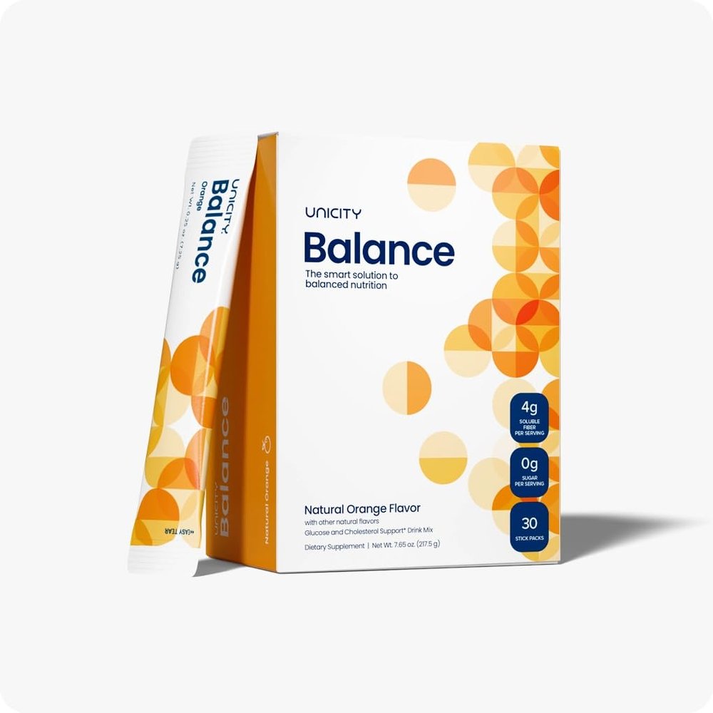 Unicity Balance Natural OrangeStay Full Longer by slowing Carbohydrate Absorption (30 Packets). Helps Support a Healthy Digestive System and Keeps Your Body Well maintained (30-Day Supply)