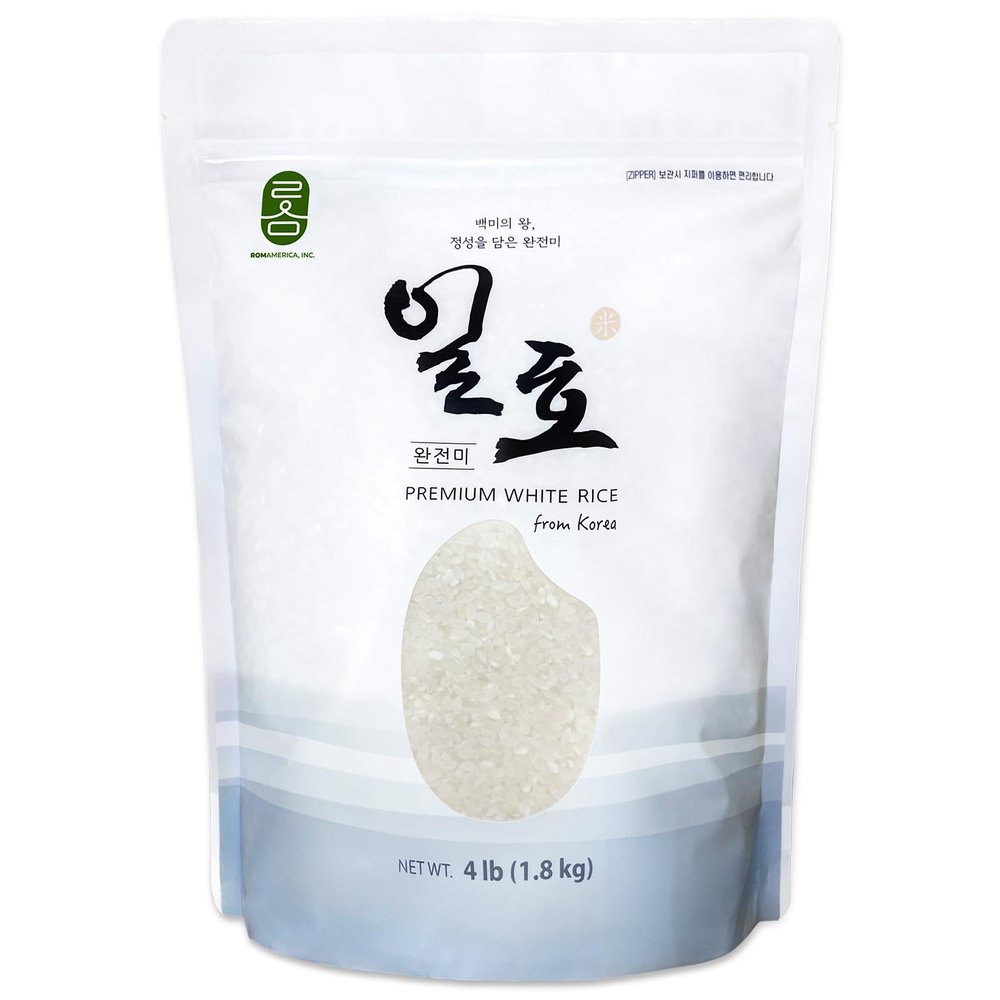 ROM AMERICA Premium White Rice, Head Rice, 4lb (1.80kg)