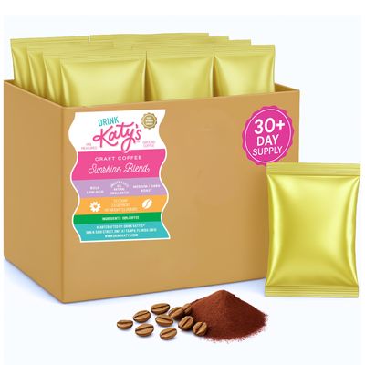 Katy's Craft Coffee Packs | Bulk 12-Cup Packets for Home, Cafs & Offices | Pre-Measured 2.25oz Size | Smooth Medium-Dark Roast | 30-Count Case (360 Cups) | Pairs with Large Coffee Filters | Woman-Owned Brand