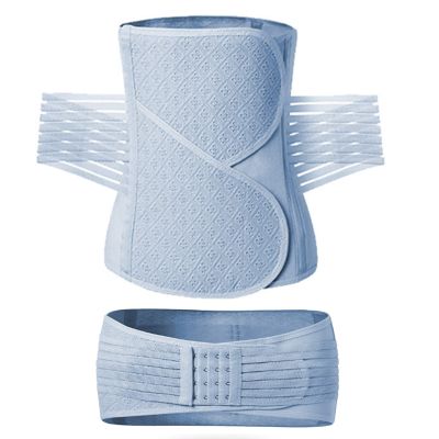 BAFAFA 3 in 1 Postpartum Support Recovery Belly Waist Pelvis Belt Shapewear Slimming Helps Ease Transition of Uterus and Shrink It Down to Normal Size Support Your Lower Back Hold Tummy,Blue,XL