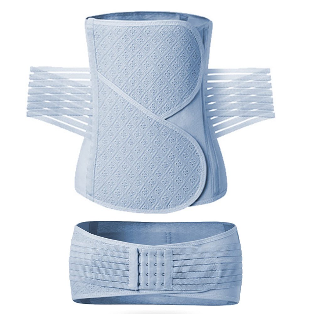 BAFAFA 3 in 1 Postpartum Support Recovery Belly Waist Pelvis Belt Shapewear Slimming Helps Ease Transition of Uterus and Shrink It Down to Normal Size Support Your Lower Back Hold Tummy,Blue,XL
