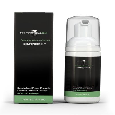 BILHygenix Foam Retainer Cleaner & Denture Cleaner | Fast-Acting Dental Appliance Cleaner for Retainers, Dentures, and Removable Veneers | Cleans, Brightens, and Freshens Breath | Brighter Image Lab