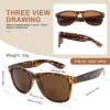 OKH bifocal multifocal reading sunglasses for women men readers progressive bifocal sun readers, Trendy Vintage Eyewear with Metal Hinge (Tortoise, 1.0x) view 2