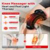 ROMISA Red Light Therapy Knee Brace with Heat & Massage, Cordless Rechargeable Controller, 20Min Auto Timer, 660nm & 850nm Near Infrared Light Therapy Device for Knee/Elbow/Shoulder, for Women Men. view 2