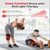 ROMISA Red Light Therapy Knee Brace with Heat & Massage, Cordless Rechargeable Controller, 20Min Auto Timer, 660nm & 850nm Near Infrared Light Therapy Device for Knee/Elbow/Shoulder, for Women Men. view 4
