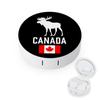 Canada Moose Flag Contact Lens Case Portable Cute Eye Contacts Travel Kit with Mirror Holder Box Container, style view 1