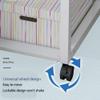 POCHY Overbed Table Modern Overbed Table Height Adjustable Side Table Steel Frame Overbed Bedside with Storage Tray Locking Casters Laptop Desk Portable view 3