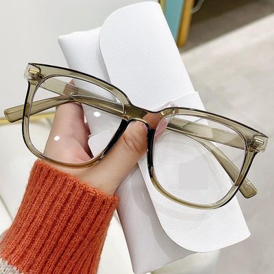 PARWANA Anti Glare Eyeglasses Reading Glasses Oversized Anti Blue Light Computer Readers New Flat Light Mirror for Women/Men (Color : Green, Size : +150)