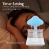 Ultrasonic Rain Cloud Car Air Humidifier,Meditation Sleeping Aid Electric Wood Essential Oil Diffuser Aroma Diffuseur Night Light Led 300ml,White,Body view 2