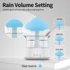 Ultrasonic Rain Cloud Car Air Humidifier,Meditation Sleeping Aid Electric Wood Essential Oil Diffuser Aroma Diffuseur Night Light Led 300ml,White,Body view 3
