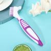 Denture Brush, Ergonomical DoubleSided Toothbrush, Comfortable Purple Outdoor Indoor for Home Travel view 2