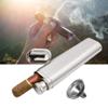 2 Holder Cigar Case Flask Set, Stainless Steel Whiskey and Cigar Tubes, Portable Pocket Wine Flask with Leak-Proof Copper Top view 3