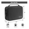 PODAHO Extra Large Cosmetic Bag with 9 PCS Accessories, XL Makeup Storage Box Case with Lock for Storing Your Particular Products, Waterproof Storage Containers Pouch, 10 X 8 X 4 Inches, Black view 2