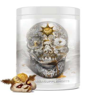 Underground Bio Labs/Panda Supps Skull Nootropic Pre-Workout, 403mg Caffeine for Tunnel Vision Focus,Pump, Unparalled Energy (40 Scoops) (Lemon Blueberry Pineapple)(Insane in The Membrane)