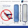 DiamaPro Systems Microfiber 18 Inch (DT-MF-18) 10-Pack Multi-Purpose Absorbent Microfiber Wet/Dry Mop Pad - Reusable, Machine Washable view 2