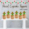 Gingerbread Woman Edible Cupcake Toppers, Edible Christmas Cake Decorations, Christmas Gingerbread Man Cake Topper Decorations, Ginger Bread Lady Cookie Decor PRECUT 2 inch / 5cm (24) view 2
