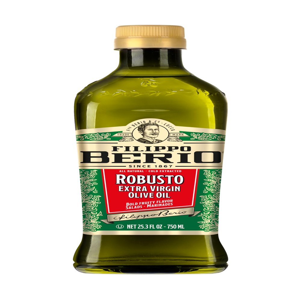 Filippo Berio Cold Pressed Extra Virgin Olive Oil, Robusto, 25.3 Ounce rPET Bottle, Contains Polyphenols