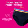 FLO - Period-Proof Undies - Black Hipster Brief (3XL) - Period Underwear for Women - Organic Cotton - Holds 4 Tampons of Flow view 2