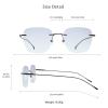 LifeArt Pure Titanium Frame Glasses/Blue Light Blocking Reading Glasses, Reduce Eyestrain, Stylish for Men and Women(Black,+2.00 Magnification) view 4
