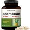 NatureBell Bromelain, 1,000mg Per Serving, 240 Veggie Capsules | 2,400 GDU  Digestive Enzymes & Joint Support Supplement  Proteolytic Enzymes for Digestion, Fresh Pineapple Source  Non-GMO view 1