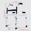 Folding Walking Frame for The Elderly- Portable for The Elderly, Aluminum Foldable Step-by-Step Support Adjustable in Height,F (A) view 2