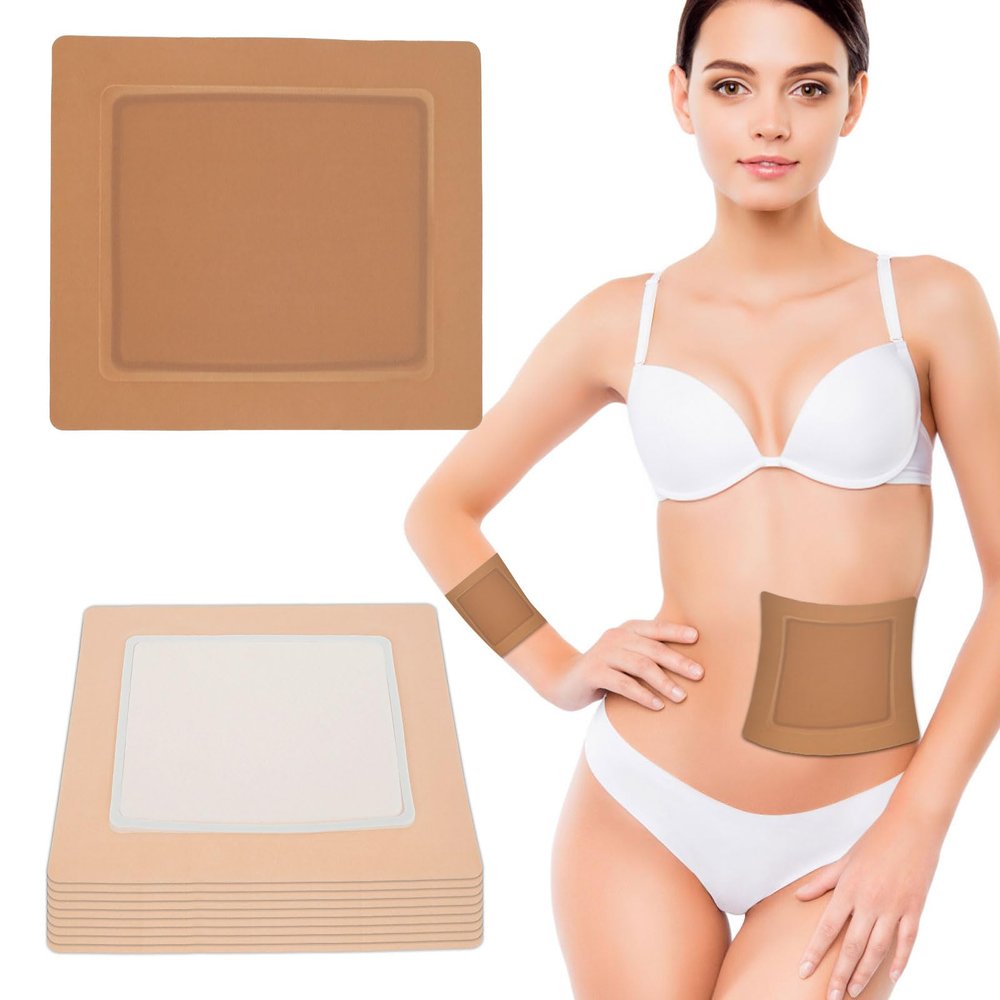 10Pcs Waist Essential Oil Pack Set Self-Adhesive Essential Oil Wrap Leakproof Oil Pack Wrap Soft Breathable Cotton Oil Pack Highly Absorbent for Waist 8.66x7.87inch (Waist,Khaki)