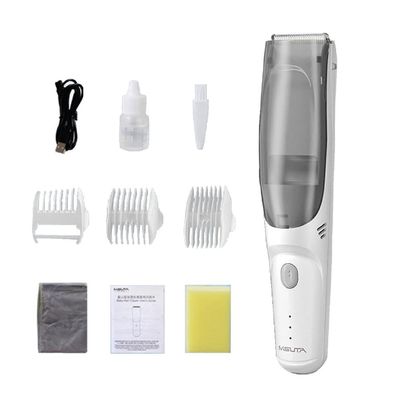 Acinkeety Baby Hair Hair Trimmer Electric Hair Shaver Infant Hair Cutting Kit USB Suction Hair Safety & Waterproof Baby Hair Trimmer Silent Baby Hair Trimmer For Infant Baby Hair Trimmer No, White