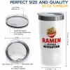 Ramen Lover White Edition Viking Tumbler 20oz - The Noodle Revolution - Food Lovers chicken pumpkin vegan pantry spicy noodles view 4
